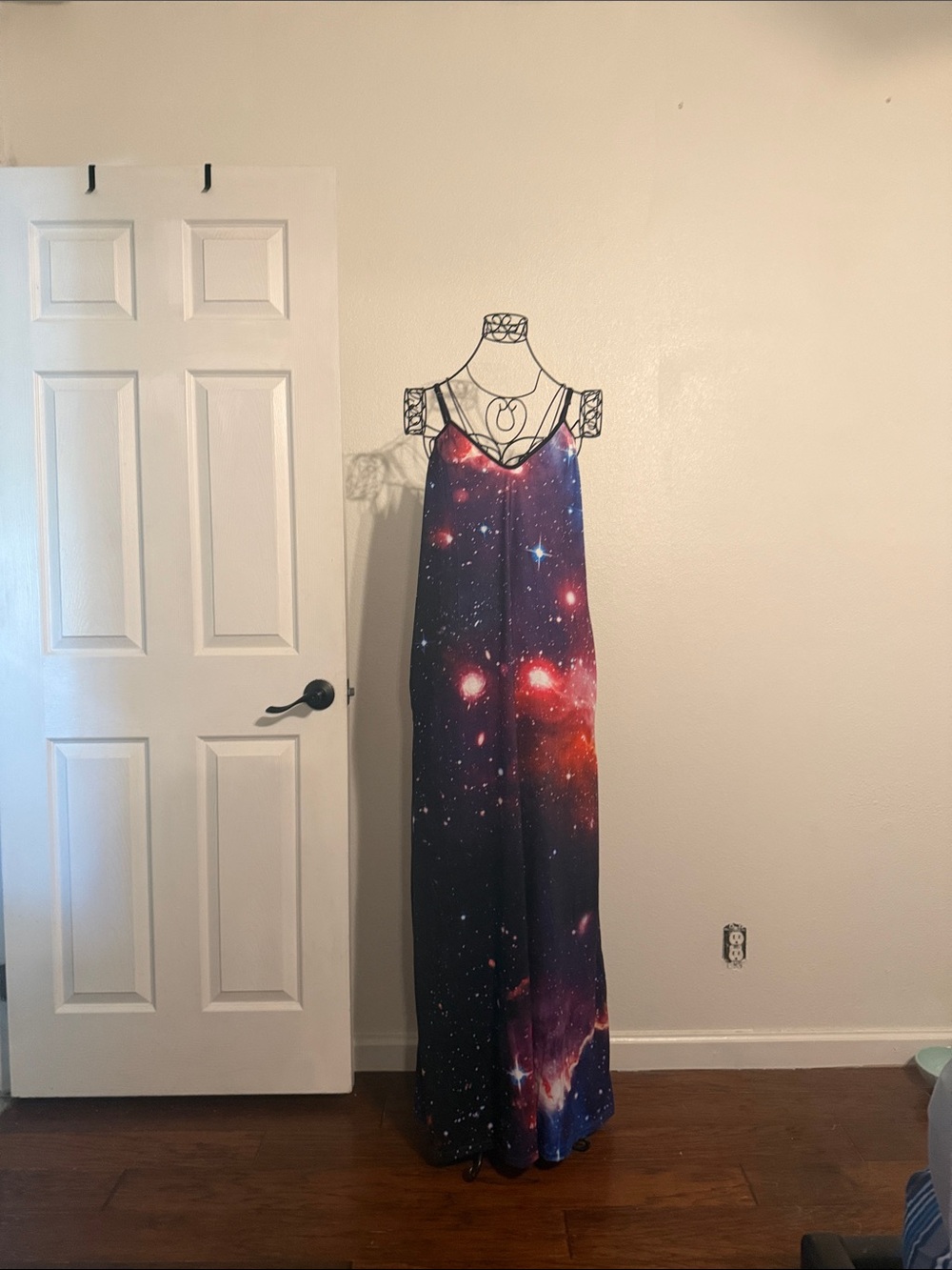 Amazon Galaxy Print Maxi Dress in Navy, Purple, Red
